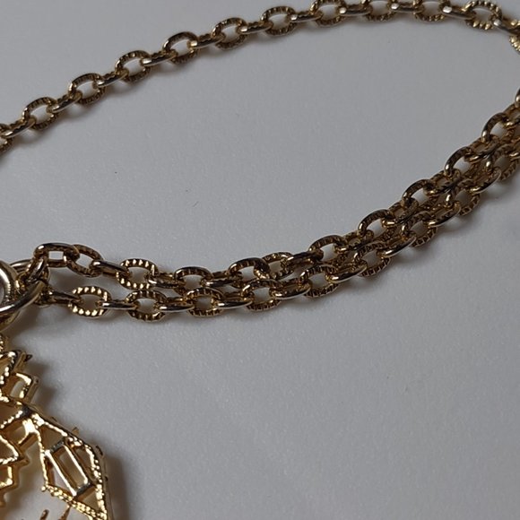 24.75 Inch Gold Tone Pendant Necklace - Picture 4 of 7